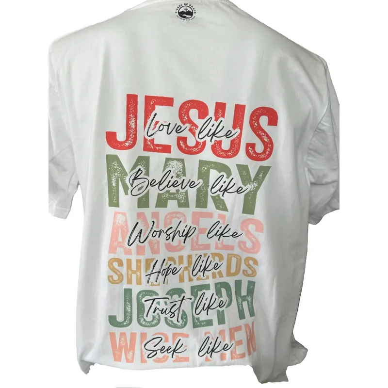 Christmas - Love Like Jesus and Bible Characters on Back